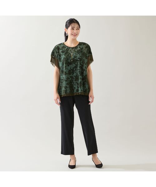 missel / ミゼール カットソー | 【洗える・日本製・3L/4Lサイズあり】花柄チュールプルオーバー | 詳細14