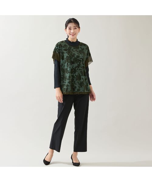 missel / ミゼール カットソー | 【洗える・日本製・3L/4Lサイズあり】花柄チュールプルオーバー | 詳細17