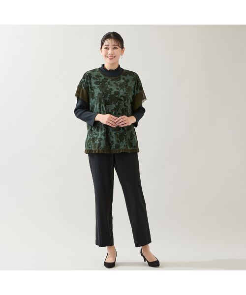 missel / ミゼール カットソー | 【洗える・日本製・3L/4Lサイズあり】花柄チュールプルオーバー | 詳細18