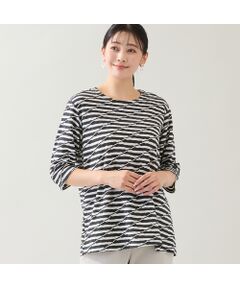 missel / ミゼール カットソー | 【洗える・日本製・3L/4Lサイズあり】タックボーダーカットソー