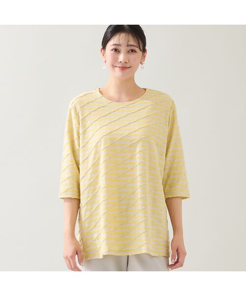 missel / ミゼール カットソー | 【洗える・日本製・3L/4Lサイズあり】タックボーダーカットソー | 詳細5