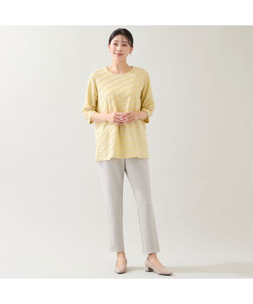 missel / ミゼール カットソー | 【洗える・日本製・3L/4Lサイズあり】タックボーダーカットソー | 詳細7