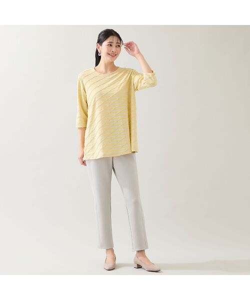 missel / ミゼール カットソー | 【洗える・日本製・3L/4Lサイズあり】タックボーダーカットソー | 詳細8