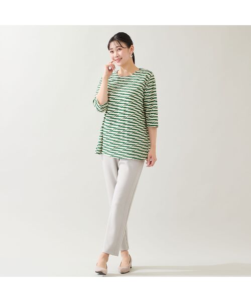 missel / ミゼール カットソー | 【洗える・日本製・3L/4Lサイズあり】タックボーダーカットソー | 詳細12