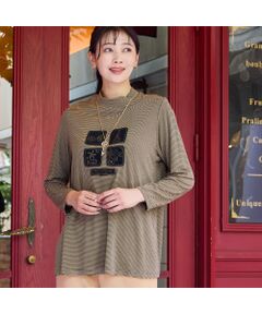 missel / ミゼール カットソー | 【洗える・吸湿発熱性・日本製・3L/4Lサイズあり】ボーダーカットソー