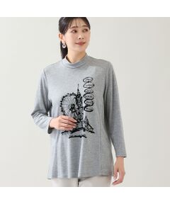 missel / ミゼール カットソー | 【洗える・日本製・3L/4Lサイズあり】時計塔柄カットソー