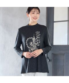 missel / ミゼール カットソー | 【洗える・日本製・3L/4Lサイズあり】時計塔柄カットソー