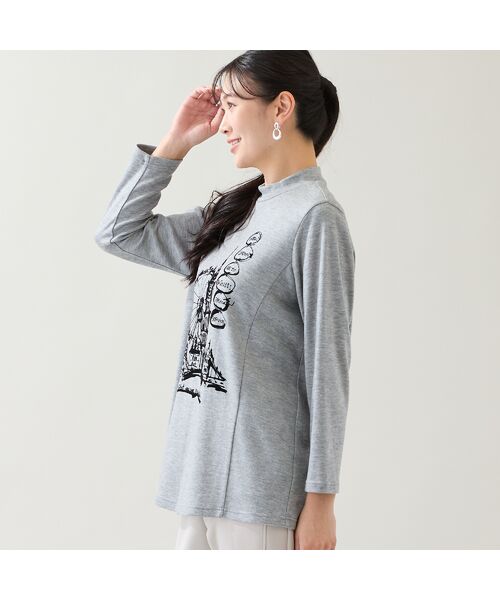 missel / ミゼール カットソー | 【洗える・日本製・3L/4Lサイズあり】時計塔柄カットソー | 詳細2