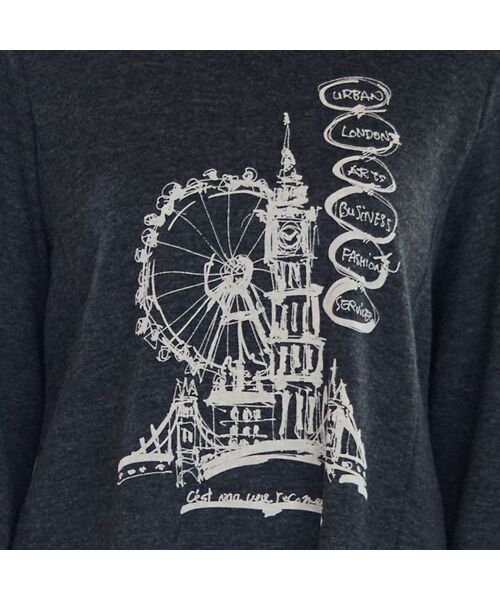 missel / ミゼール カットソー | 【洗える・日本製・3L/4Lサイズあり】時計塔柄カットソー | 詳細10