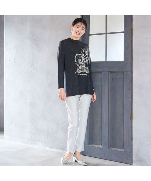 missel / ミゼール カットソー | 【洗える・日本製・3L/4Lサイズあり】時計塔柄カットソー | 詳細11