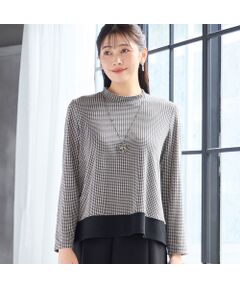 missel / ミゼール カットソー | 【洗える・3L/4Lサイズあり】千鳥柄カットソー