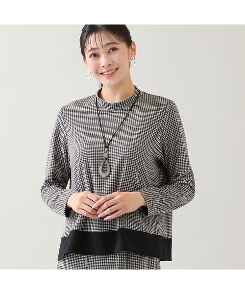 missel / ミゼール カットソー | 【洗える・3L/4Lサイズあり】千鳥柄カットソー | 詳細1