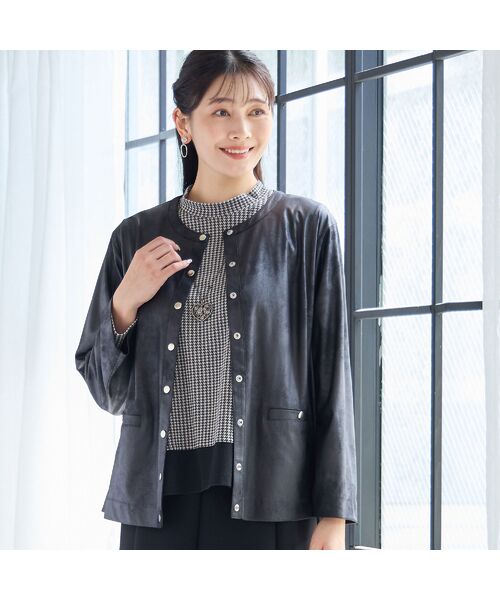 missel / ミゼール カットソー | 【洗える・3L/4Lサイズあり】千鳥柄カットソー | 詳細9