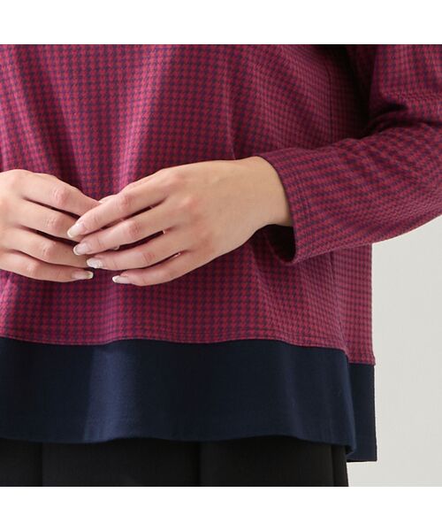 missel / ミゼール カットソー | 【洗える・3L/4Lサイズあり】千鳥柄カットソー | 詳細13