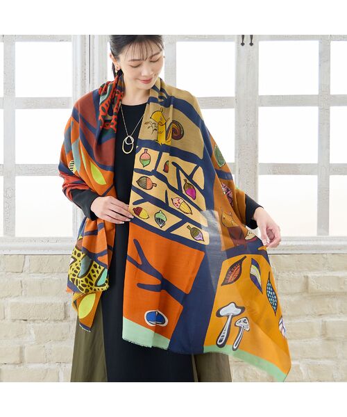 missel / ミゼール マフラー・ショール・スヌード・ストール | 【WEB限定アイテム・イタリア製】Colorful Forestストール | 詳細7