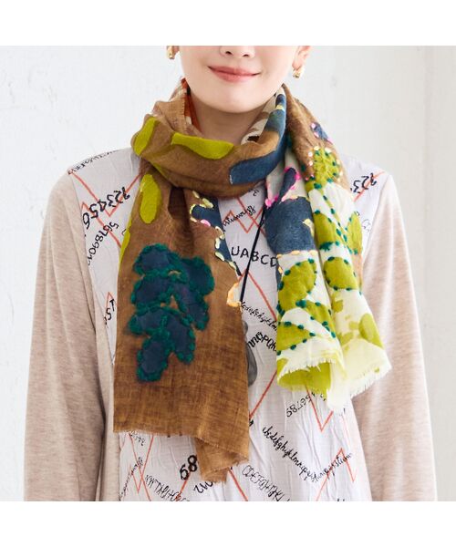 missel / ミゼール マフラー・ショール・スヌード・ストール | 【一部店舗・WEB限定アイテム】インド刺繍ストール | 詳細1