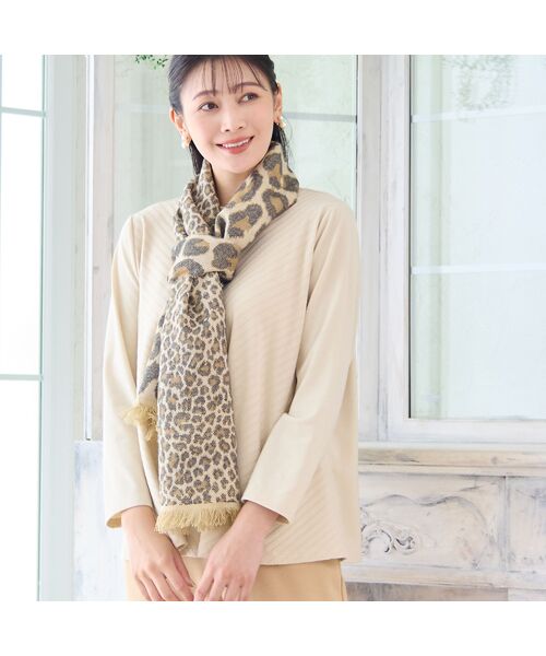 missel / ミゼール マフラー・ショール・スヌード・ストール | 【洗える・一部店舗・WEB限定・フランス製】レオパードマフラー | 詳細3