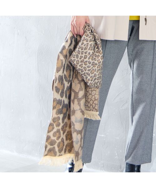 missel / ミゼール マフラー・ショール・スヌード・ストール | 【洗える・一部店舗・WEB限定・フランス製】レオパードマフラー | 詳細9