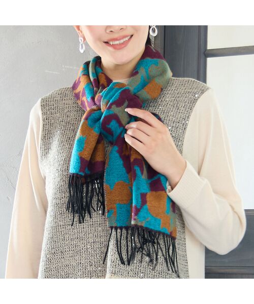 missel / ミゼール マフラー・ショール・スヌード・ストール | 【洗える・一部店舗・WEB限定・フランス製】cat silhouetteストール | 詳細9