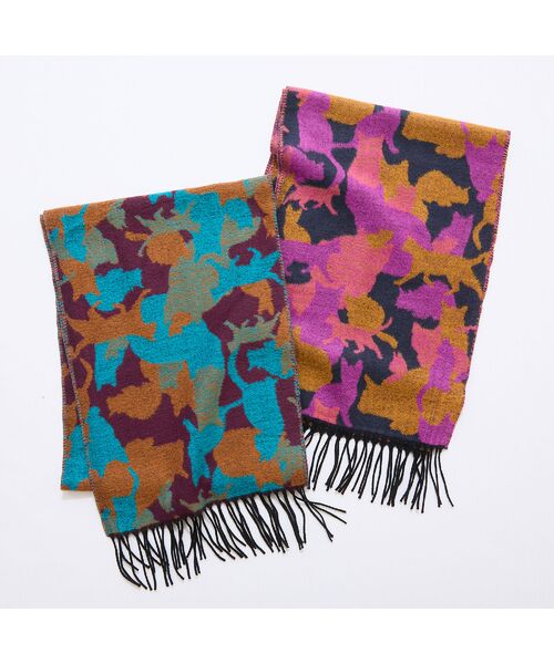 missel / ミゼール マフラー・ショール・スヌード・ストール | 【洗える・一部店舗・WEB限定・フランス製】cat silhouetteストール | 詳細16