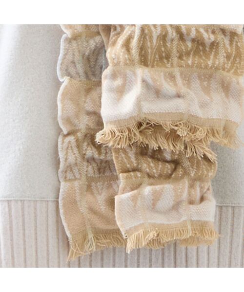 missel / ミゼール マフラー・ショール・スヌード・ストール | 【洗える・一部店舗・WEB限定・フランス製】シャーリングジャカードマフラー | 詳細3