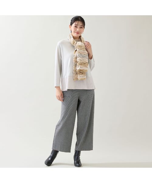 missel / ミゼール マフラー・ショール・スヌード・ストール | 【洗える・一部店舗・WEB限定・フランス製】シャーリングジャカードマフラー | 詳細4