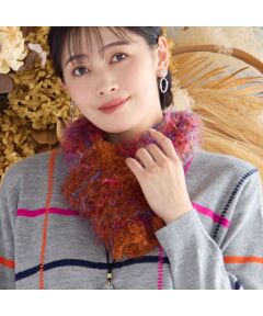 GUCCI オレンジドットストール マフラー 60×170cm ラナウール GUCCI オレンジドットストール マフラー 60×170cm ラナウール