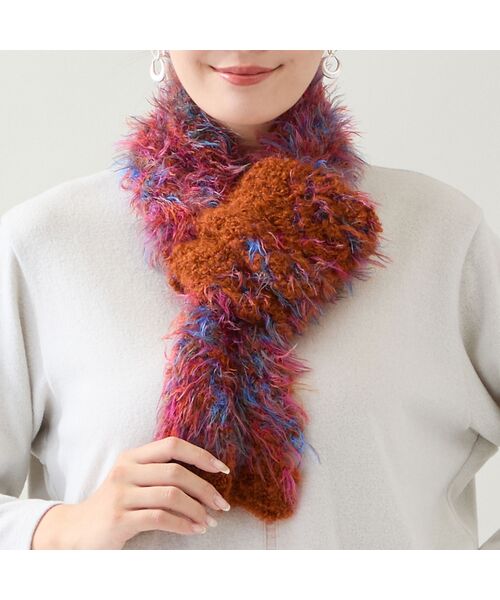 missel / ミゼール マフラー・ショール・スヌード・ストール | 【一部店舗・WEB限定・イタリア製・リバーシブル】カスリニットマフラー | 詳細7