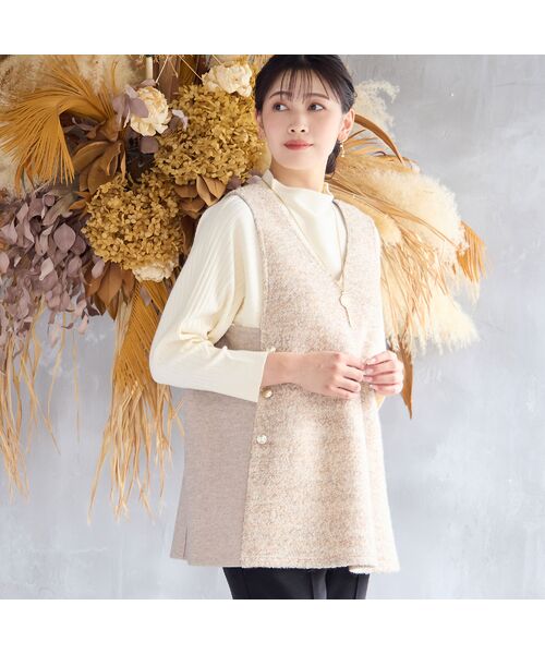 missel / ミゼール ベスト | ループニット Vネックベスト | 詳細1