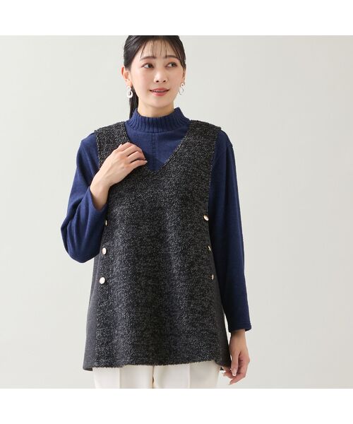 missel / ミゼール ベスト | ループニット Vネックベスト | 詳細8