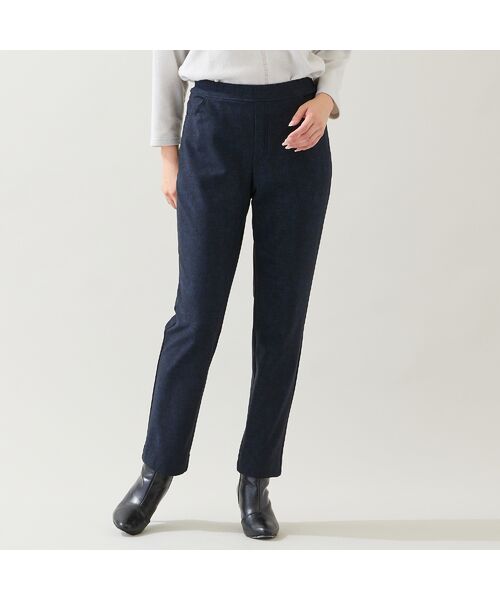 missel / ミゼール その他パンツ | 【暖かパンツ・洗える・日本製・3L/4Lサイズ】デニム柄裏起毛パンツ | 詳細11
