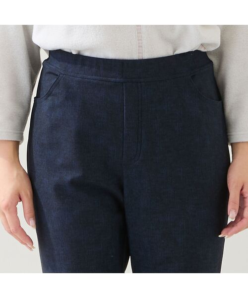 missel / ミゼール その他パンツ | 【暖かパンツ・洗える・日本製・3L/4Lサイズ】デニム柄裏起毛パンツ | 詳細13
