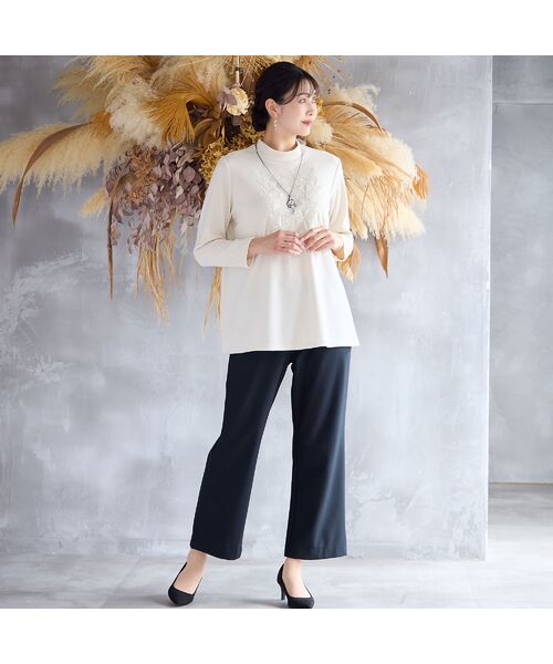 missel / ミゼール その他パンツ | 【蓄熱・洗える・日本製・3L/4Lサイズ】裏起毛ストレートパンツ | 詳細7