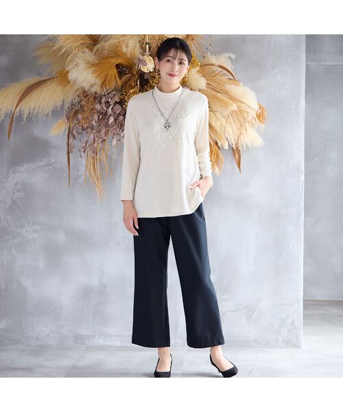 missel / ミゼール その他パンツ | 【蓄熱・洗える・日本製・3L/4Lサイズ】裏起毛ストレートパンツ | 詳細8