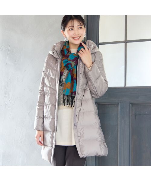 missel / ミゼール ダウンジャケット・ベスト | 【人気アイテム・3L/4Lサイズあり】軽量ソフトタフタダウンコート(グレー)