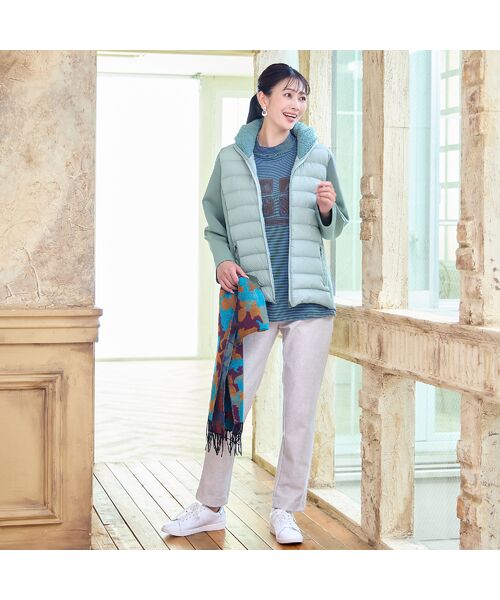 missel / ミゼール ダウンジャケット・ベスト | 【3L/4Lサイズあり】3素材ミックス ダウンジャケット | 詳細13
