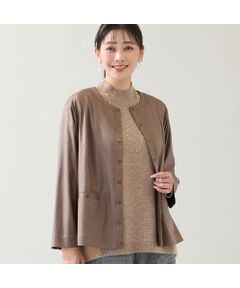 missel / ミゼール ノーカラージャケット | 【一部店舗・WEB限定】フェイクレザージャケット