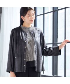 missel / ミゼール ノーカラージャケット | 【一部店舗・WEB限定】フェイクレザージャケット