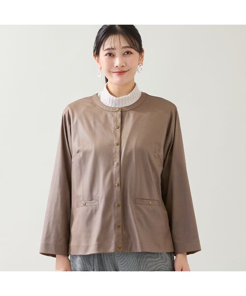 missel / ミゼール ノーカラージャケット | 【一部店舗・WEB限定】フェイクレザージャケット | 詳細2