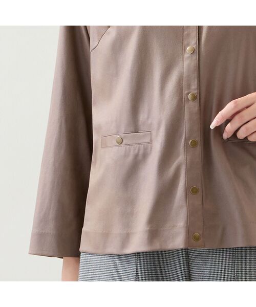 missel / ミゼール ノーカラージャケット | 【一部店舗・WEB限定】フェイクレザージャケット | 詳細4