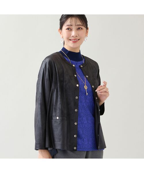 missel / ミゼール ノーカラージャケット | 【一部店舗・WEB限定】フェイクレザージャケット | 詳細8