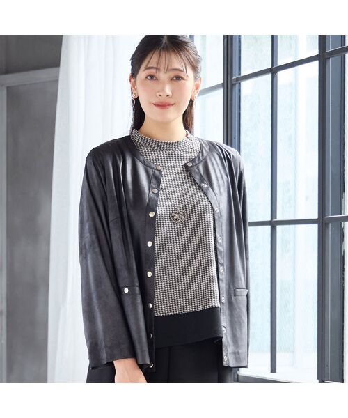 missel / ミゼール ノーカラージャケット | 【一部店舗・WEB限定】フェイクレザージャケット | 詳細12