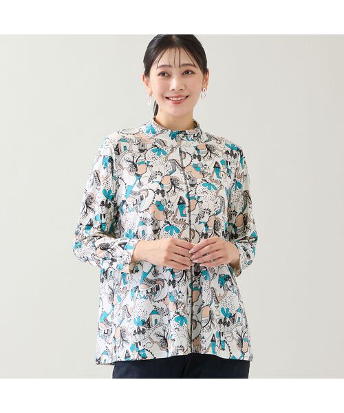 missel / ミゼール カットソー | 【洗える・日本製・3L/4Lサイズあり】メルヘンタウン柄カットソー(ホワイト)