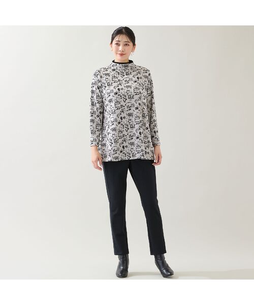 missel / ミゼール カットソー | 【洗える・日本製・3L/4Lサイズあり】モチーフ柄ジャカードカットソー | 詳細4