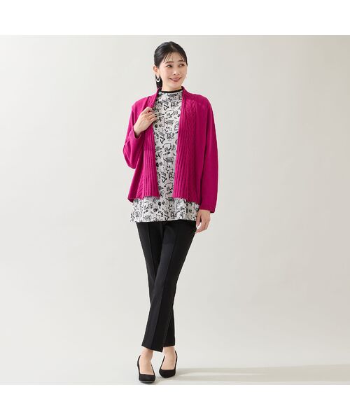 missel / ミゼール カットソー | 【洗える・日本製・3L/4Lサイズあり】モチーフ柄ジャカードカットソー | 詳細5