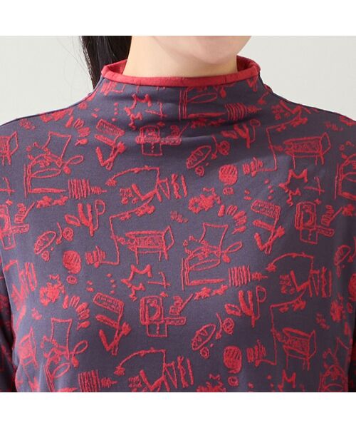 missel / ミゼール カットソー | 【洗える・日本製・3L/4Lサイズあり】モチーフ柄ジャカードカットソー | 詳細8