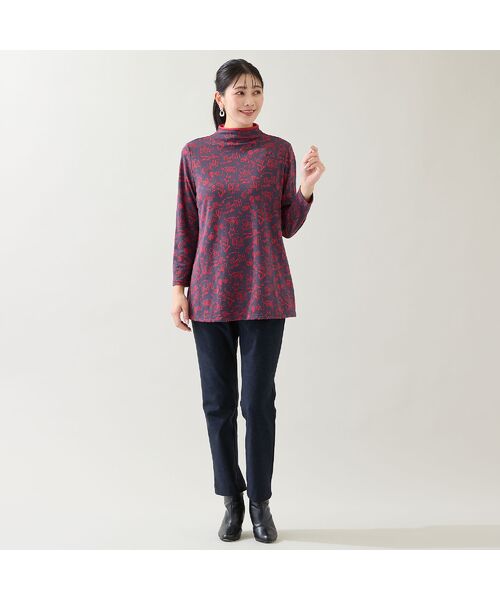 missel / ミゼール カットソー | 【洗える・日本製・3L/4Lサイズあり】モチーフ柄ジャカードカットソー | 詳細11