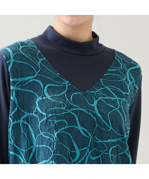 missel / ミゼール カットソー | 【洗える・日本製・3L/4Lサイズあり】リボン柄ジャカードカットソー | 詳細7