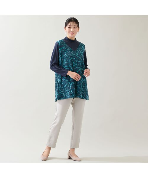 missel / ミゼール カットソー | 【洗える・日本製・3L/4Lサイズあり】リボン柄ジャカードカットソー | 詳細10