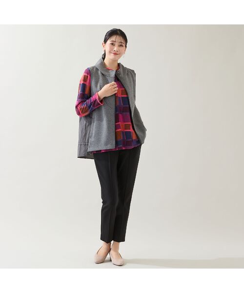 missel / ミゼール カットソー | 【一部店舗・WEB限定・日本製・3L/4Lサイズあり】ブロック柄カットソー | 詳細5